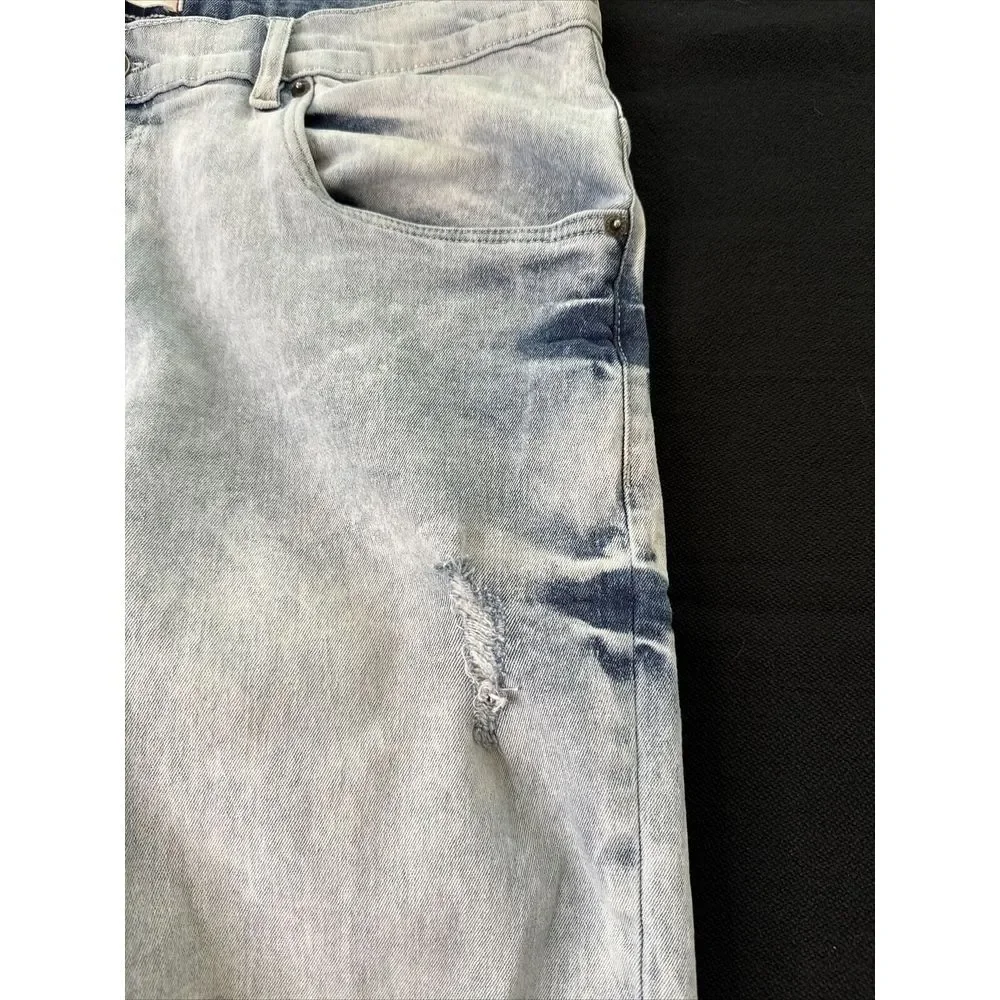 Spark Premium Denim Mens Jeans 38x32 Studio Collection‎ Ice Blue ~ FAST Shipping